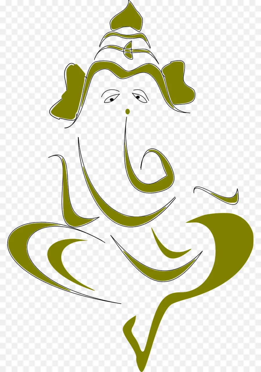 Minimalist Ganesha，Ganeşa PNG