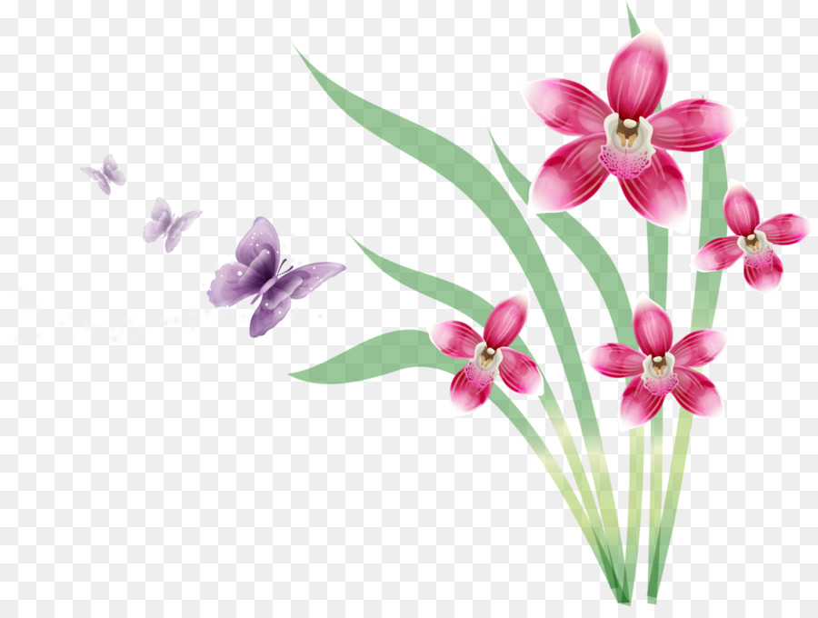Kelebek，çiçek PNG