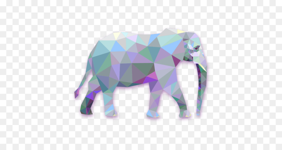 Renkli Fil，Geometrik PNG