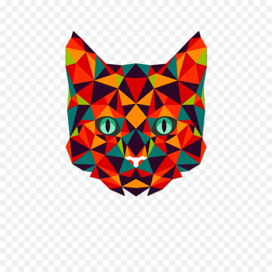 Geometrik Kedi，Hayvan PNG