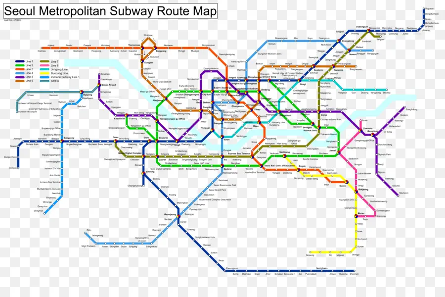 Metro Haritası，Seul PNG