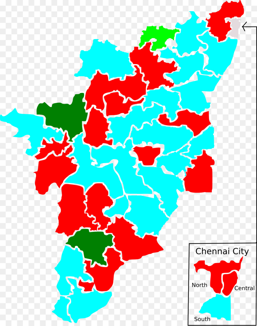 Chennai Şehir Haritası，Hindistan PNG
