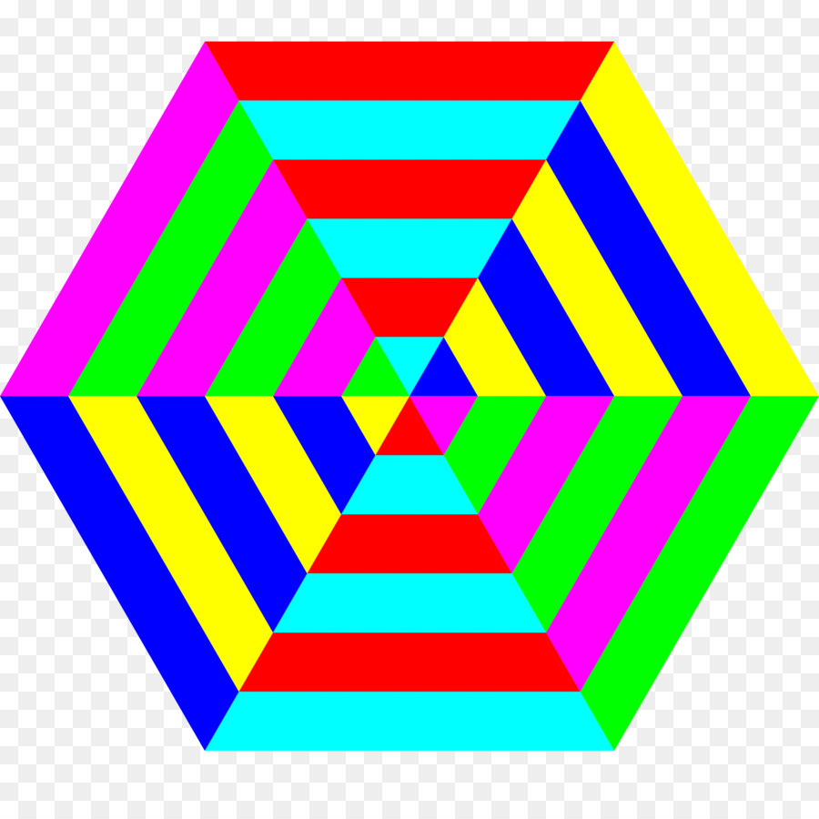 Renkli Altıgen，Geometrik PNG