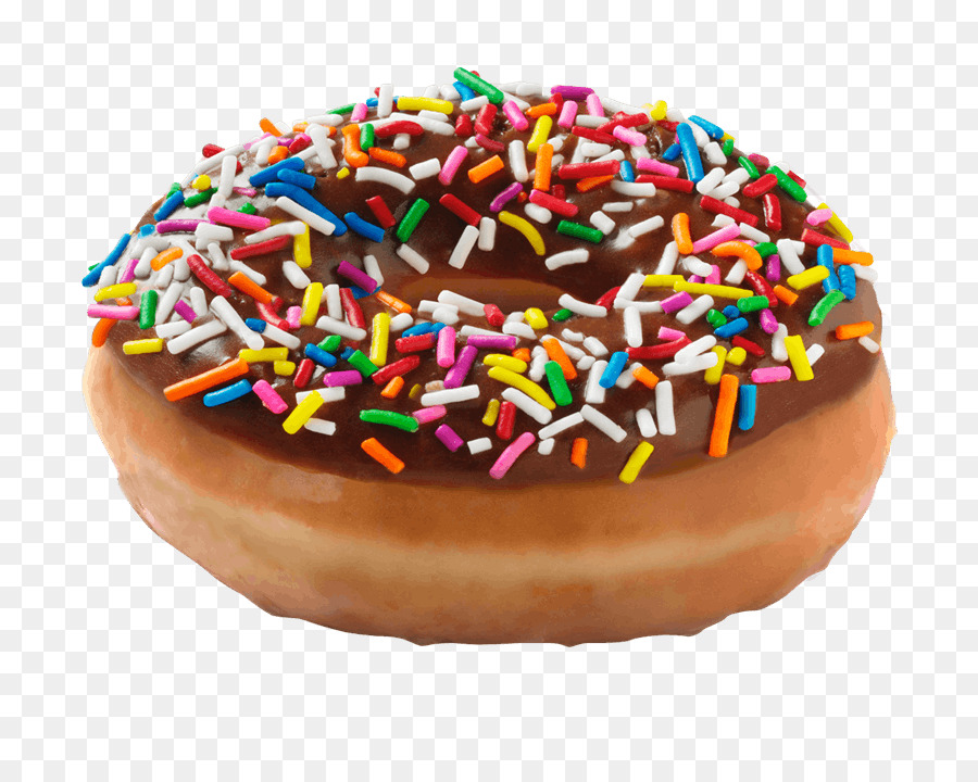 Sprinkles Ile Çikolatalı Donut，Tatlı PNG