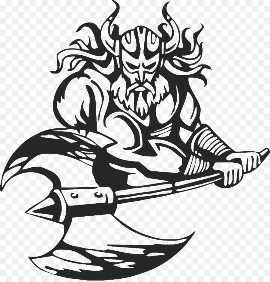 Viking Savaşçısı，Balta PNG