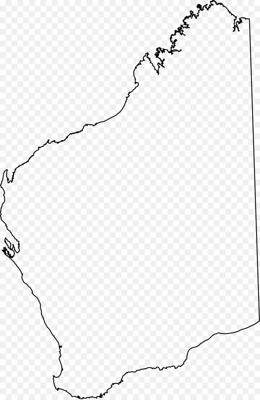 Batı Avustralya，Boş Harita PNG