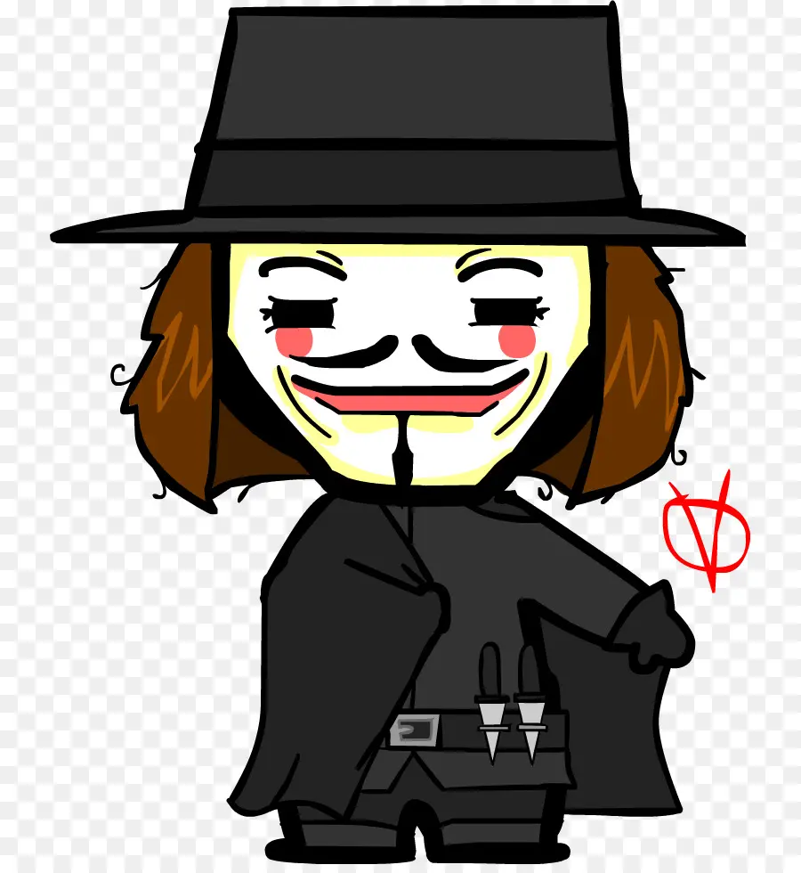 Chibi Maskeli Karakter，Şapka PNG