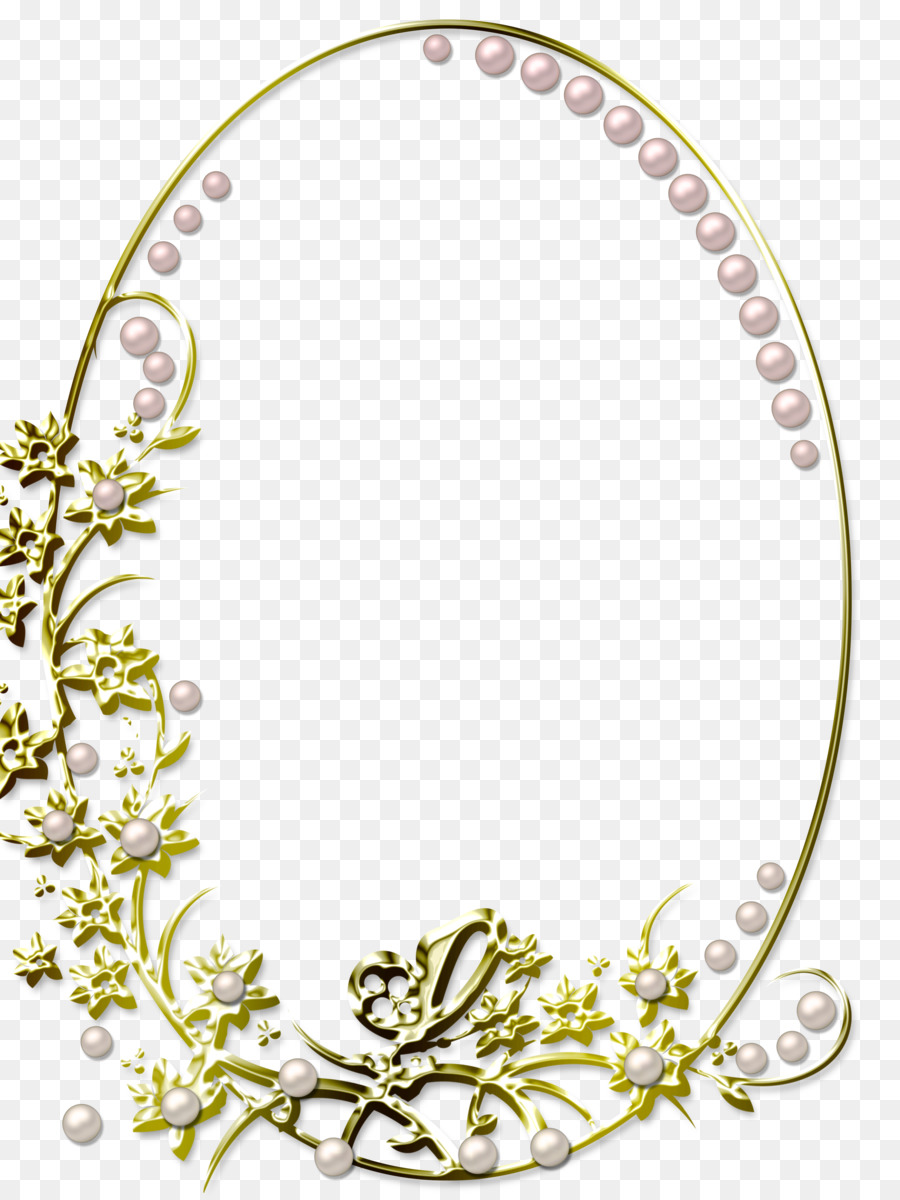 Çiçekli Çerçeve，Oval PNG