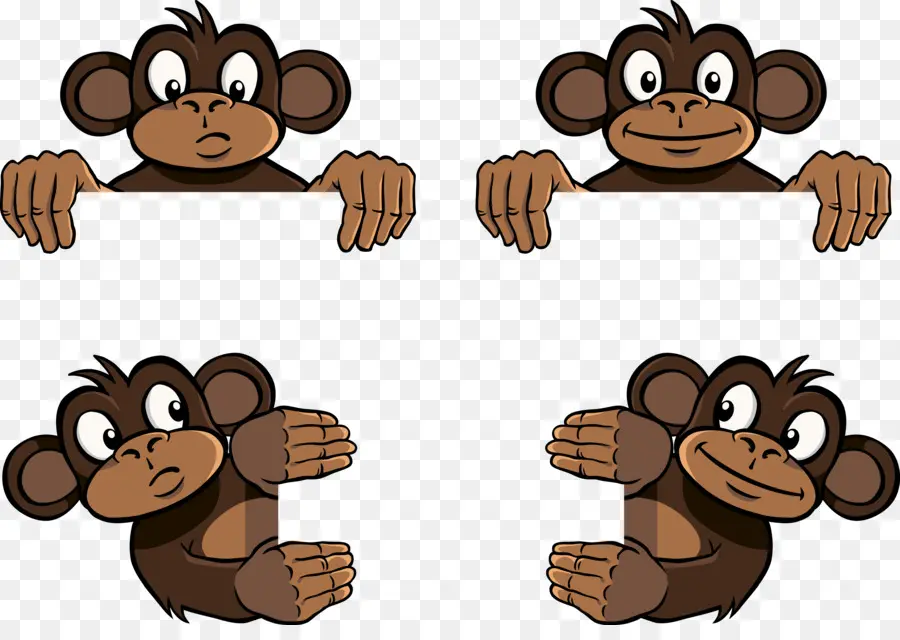 Üç Bilge Maymunlar，Maymun PNG