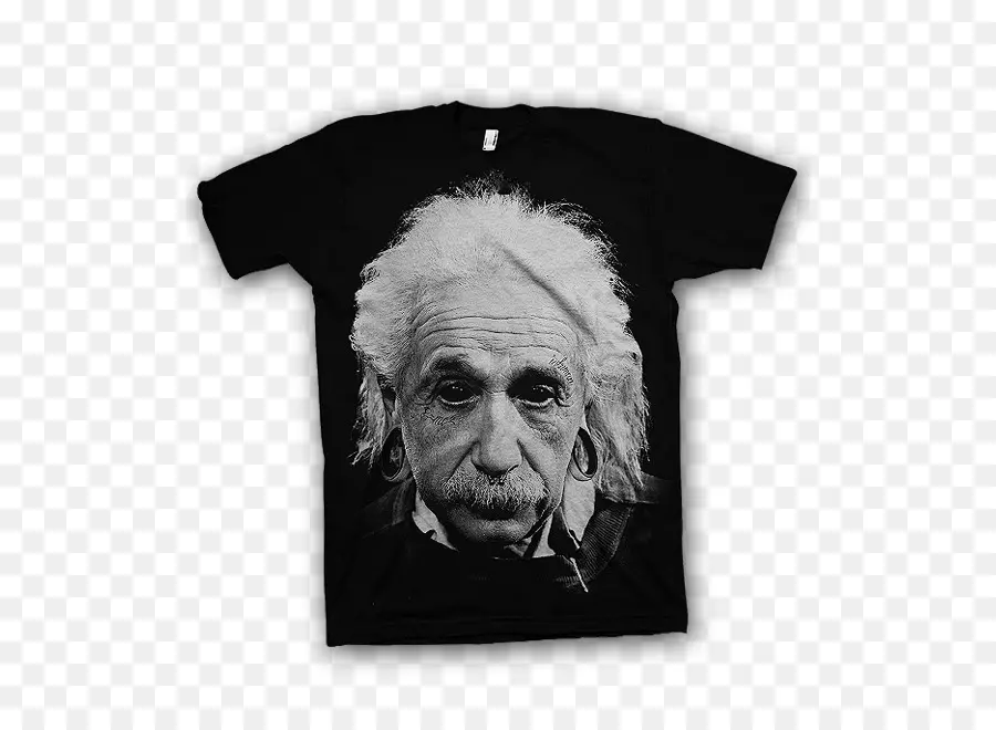 Einstein Tişörtü，Siyah PNG