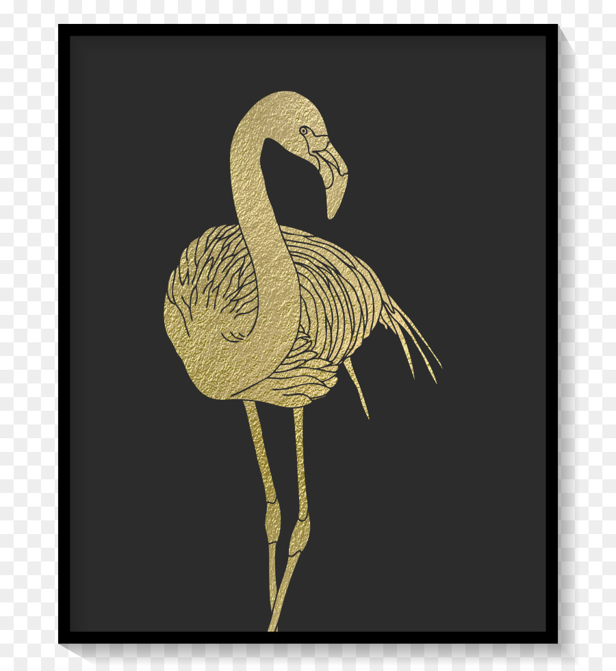 Altın Flamingo，Kuş PNG