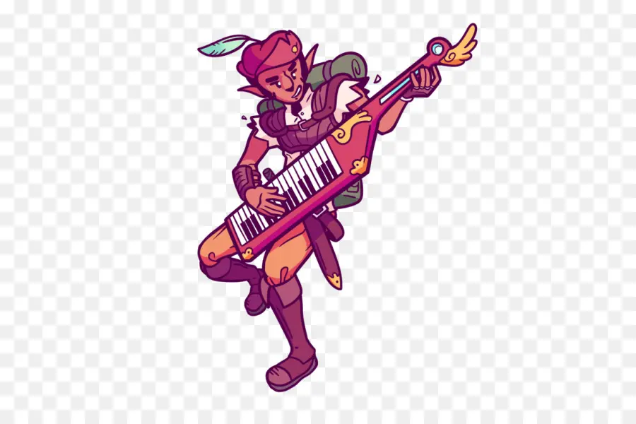 Keytarlı Elf，Müzisyen PNG