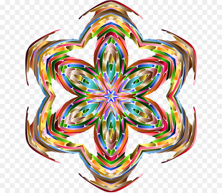 Renkli Mandala，Çiçek PNG