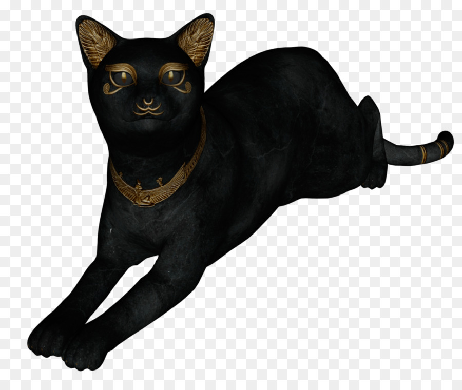 Kara Kedi Heykeli，Hayvan PNG