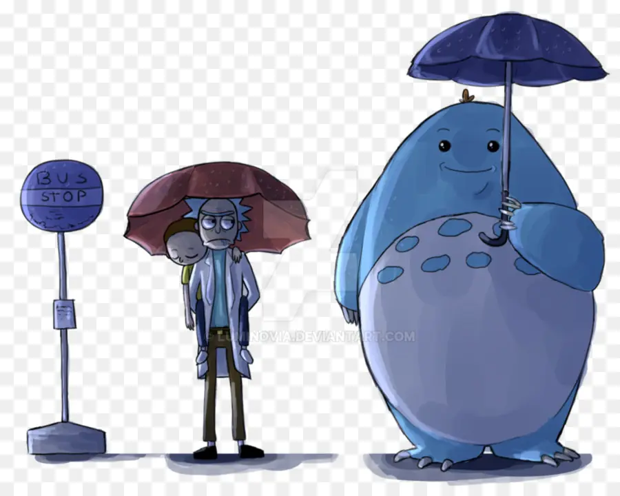 Rick Ve Totoro，Karikatür PNG