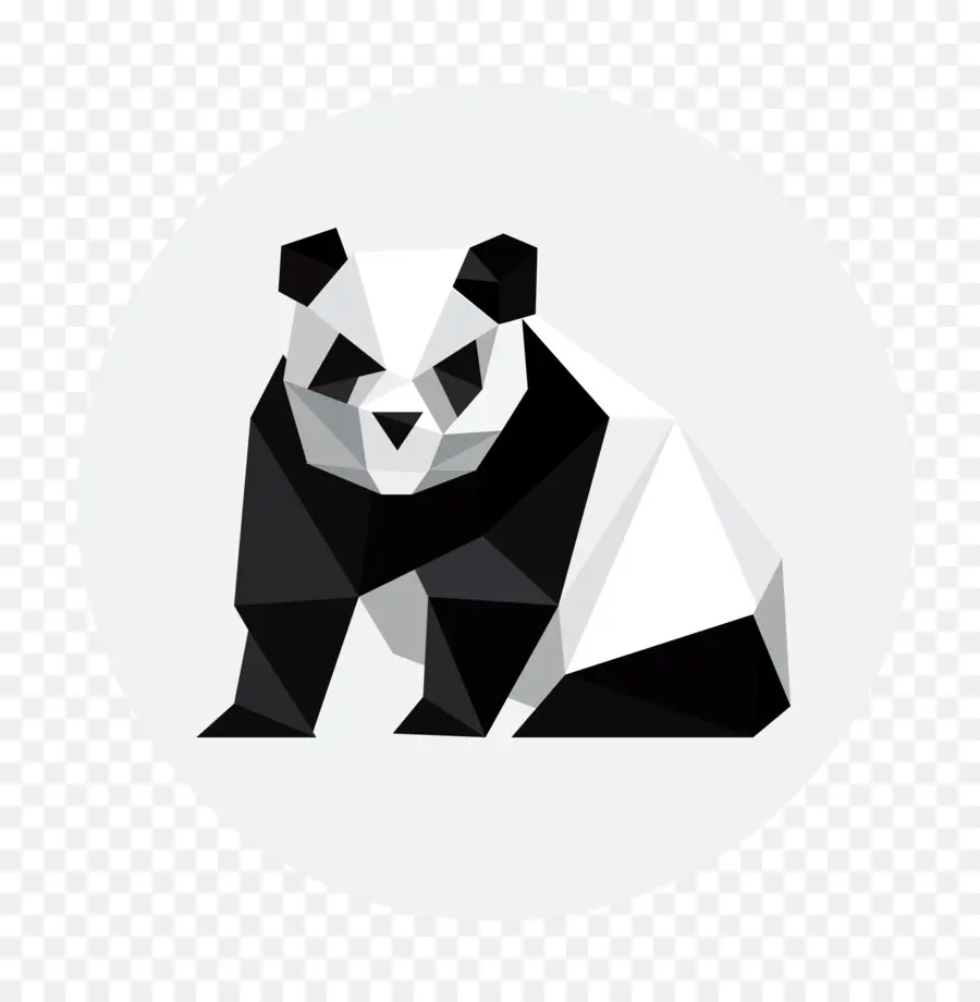 Geometrik Panda，Ayı PNG