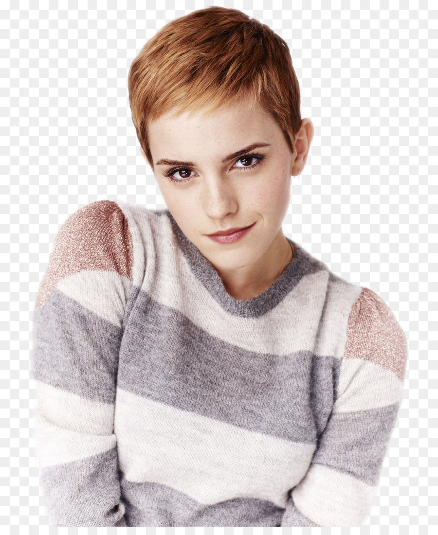 Emma Watson Pixie Sac Modeli Kisa Sac Kesim Alis Harikalar Diyarinda Seffaf Png Goruntusu