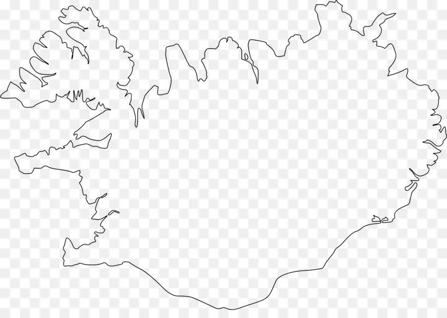 İzlanda，Vektör Harita PNG