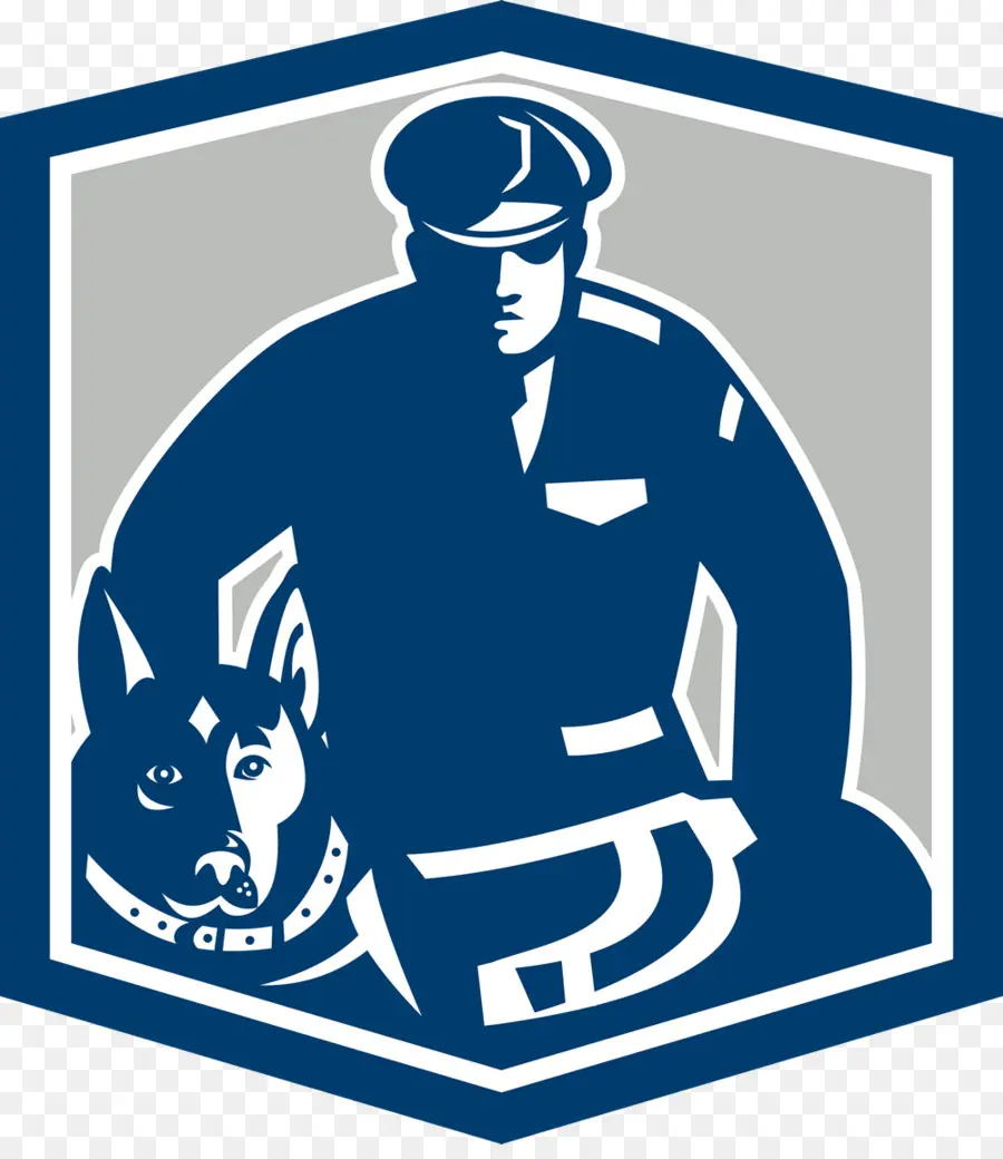 Polis Memuru Ve Köpek，Mavi PNG