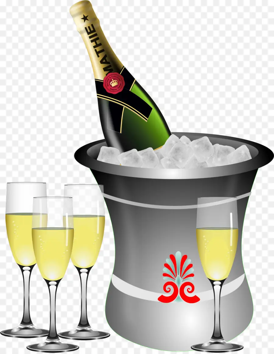 şampanya，Yeni Yılın Ilk Günü PNG