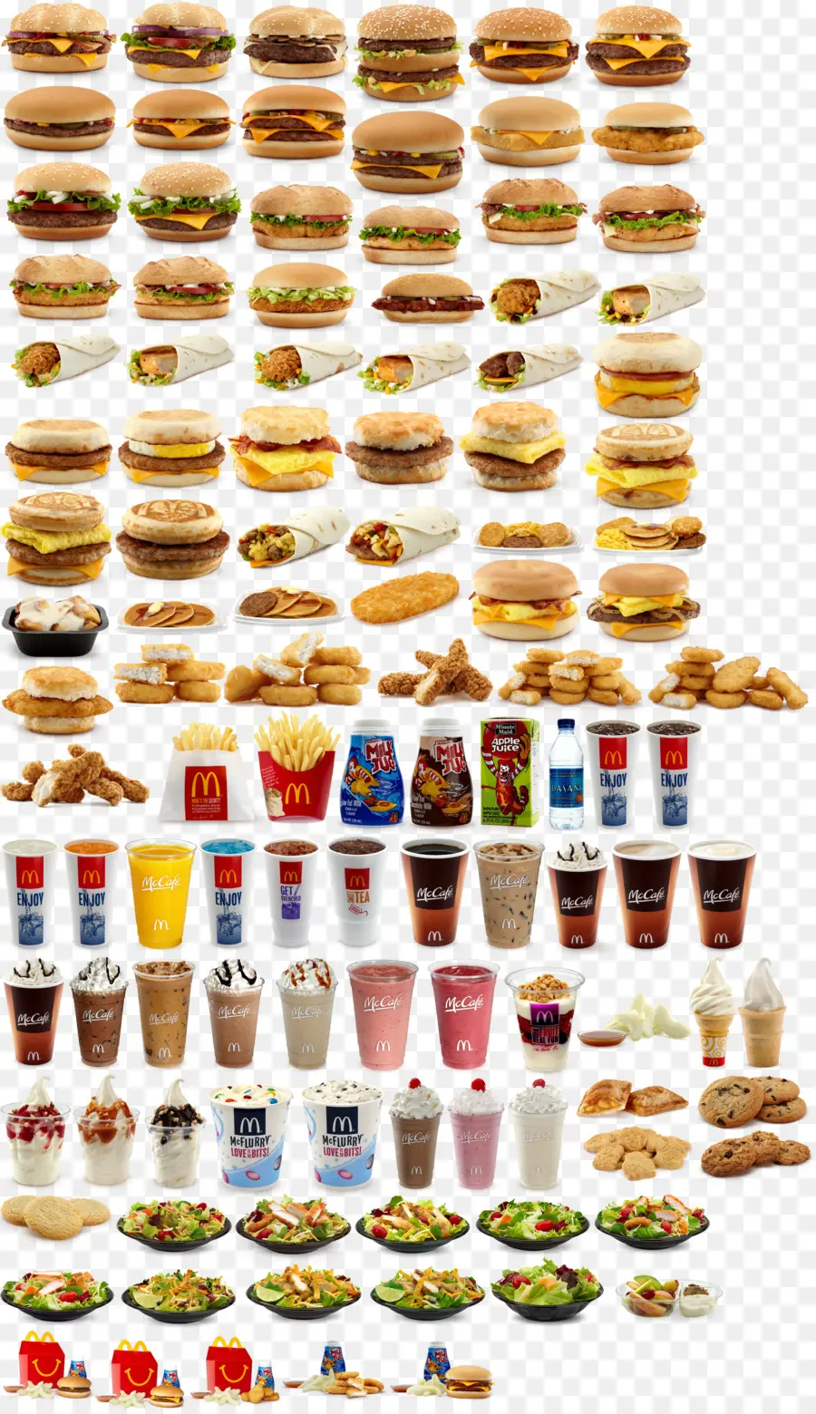 Fast Food Menüsü，Burgerler PNG