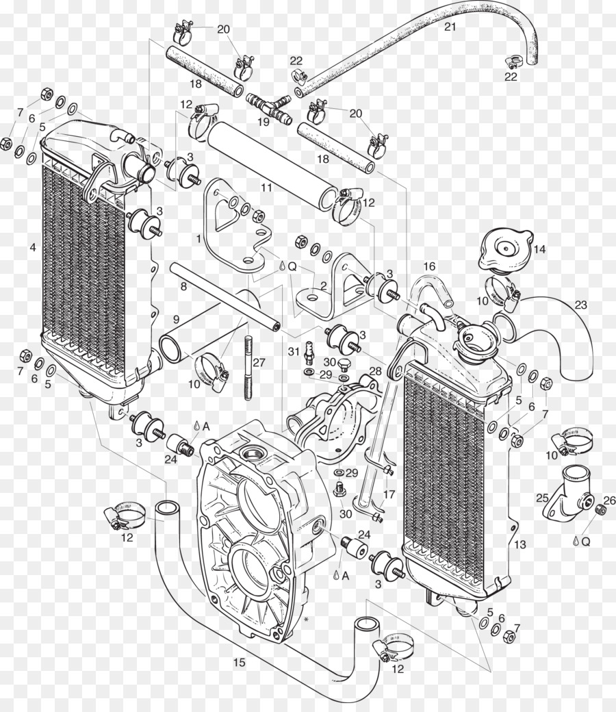 Radyatör Diyagramı，Parçalar PNG