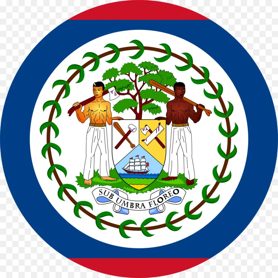 Belize Bayrağı，Mavi PNG