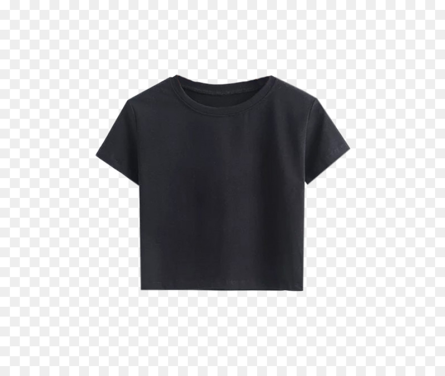 Siyah Crop Top，Gömlek PNG