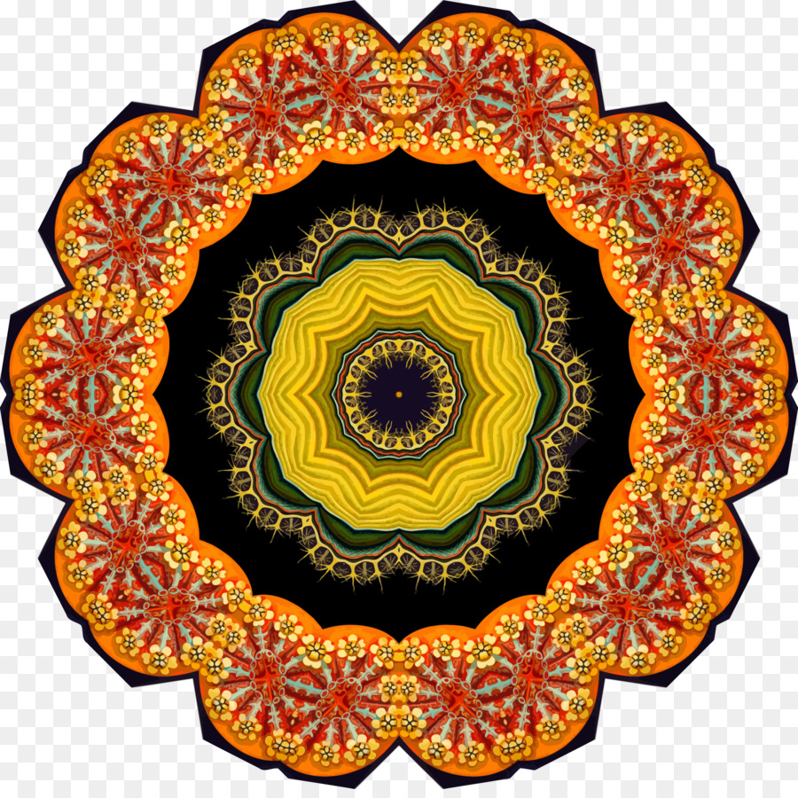 Renkli Mandala，Model PNG