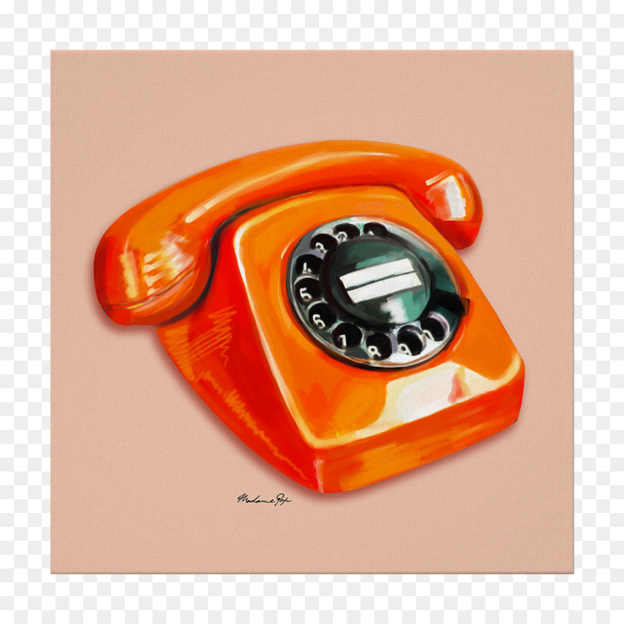 Turuncu Döner Telefon，Nostaljik PNG