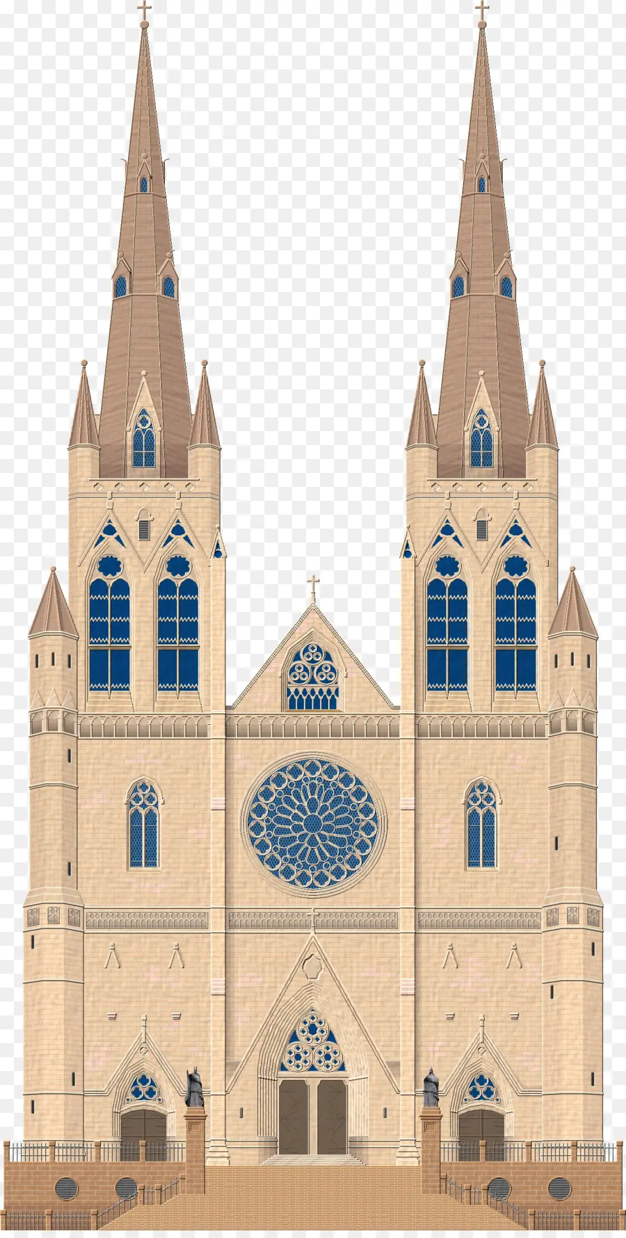 Gotik Katedral，Mimari PNG