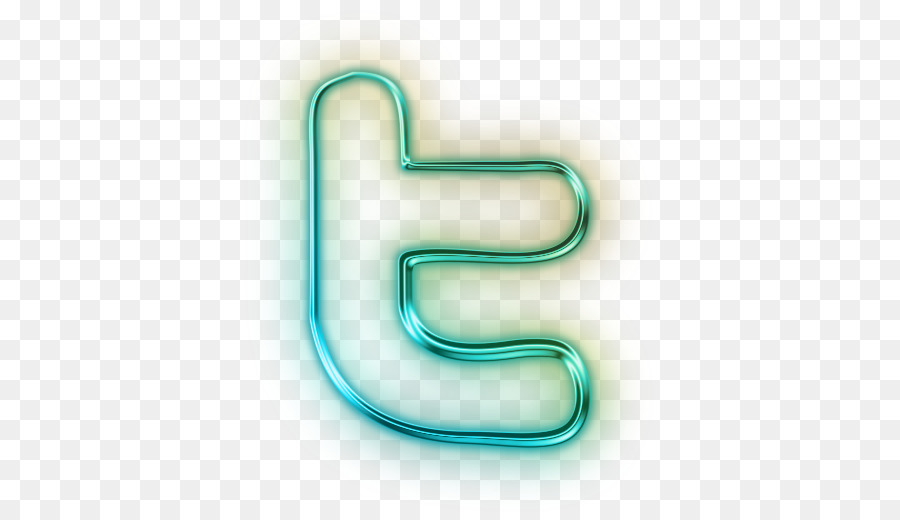 Neon Twitter Simgesi，Sosyal Medya PNG