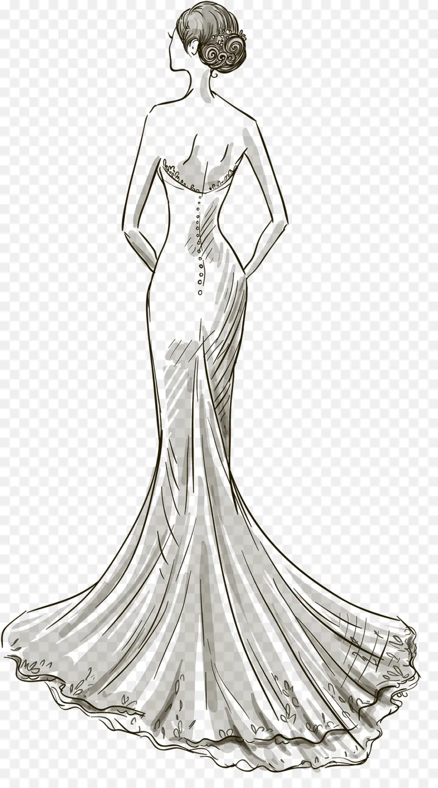 Düğün Elbisesi，çizim PNG