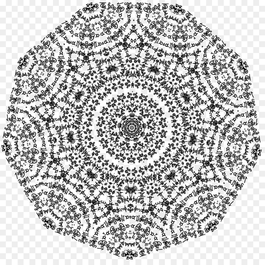 Mandala，Siyah Ve Beyaz PNG