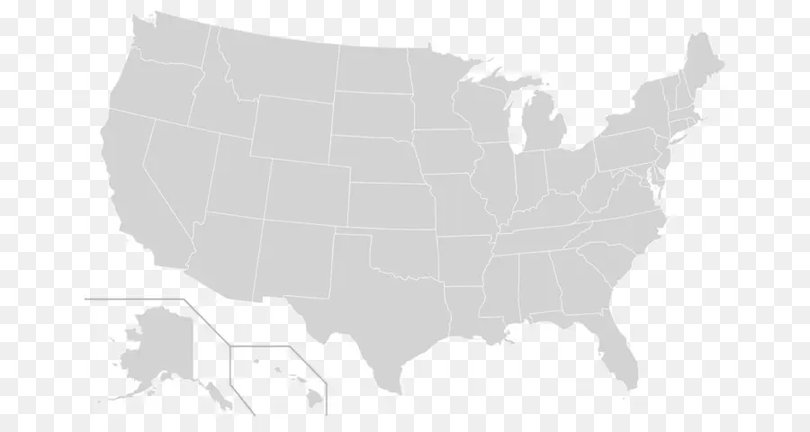 Amerika Birleşik Devletleri，Vektör Harita PNG