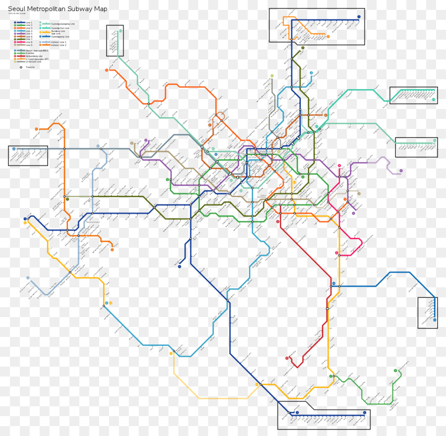 Seul Metropolitan Metro Haritası，Metro PNG