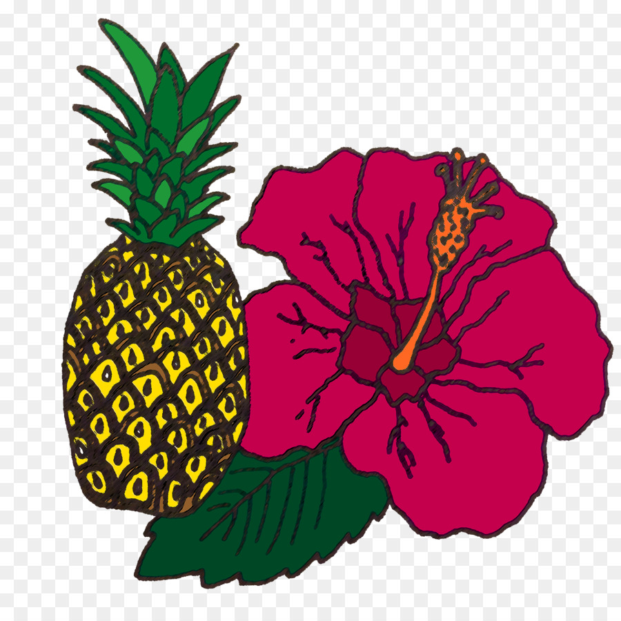 Ananas Ve Çiçekler，Ananas PNG