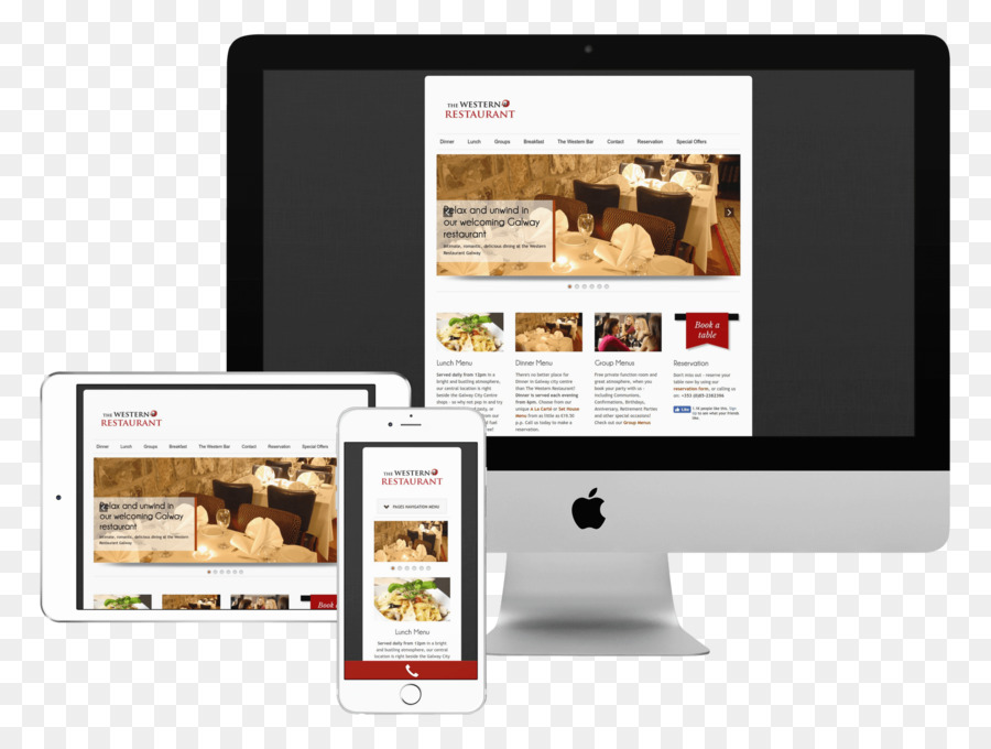 Duyarlı Web Tasarım，Batı Restoran PNG