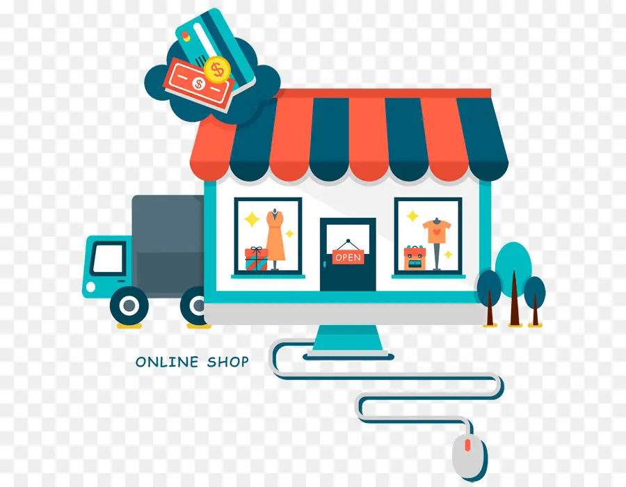 E Ticaret，çevrimiçi Alışveriş PNG
