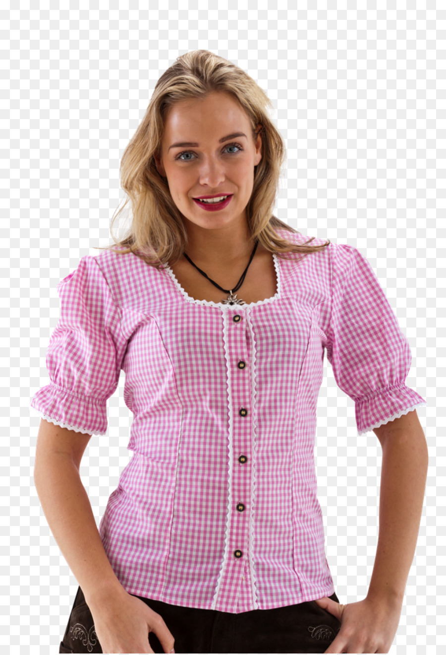 Pembe Gömlekli Kadın，Moda PNG