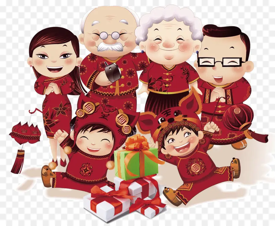 Çin Yeni Yılı，Aile PNG