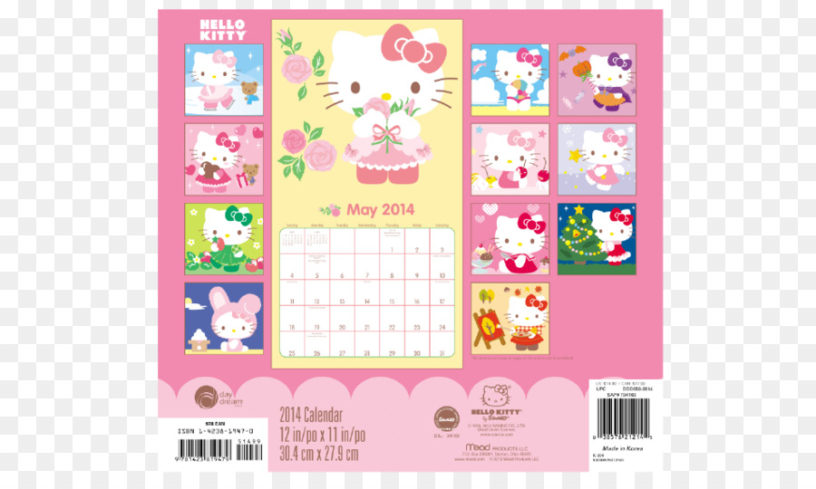 Hello Kitty Takvimi，Pembe PNG