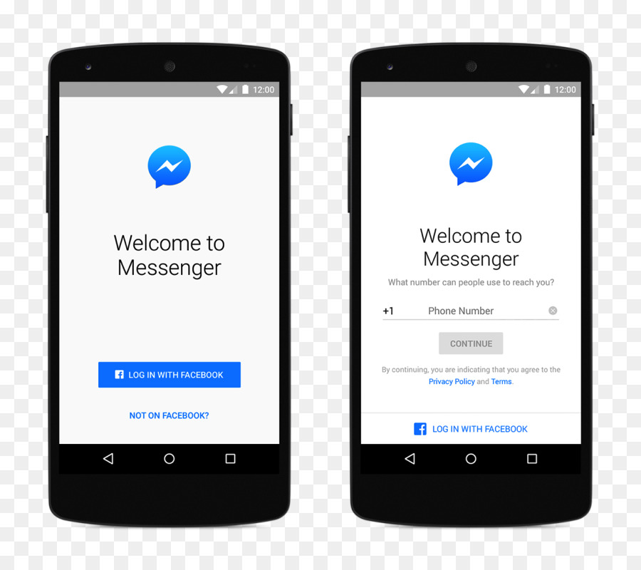 Facebook Messenger Oturum Acma Mesajlasma Uygulamasi Arama Ekrani Seffaf Png Goruntusu