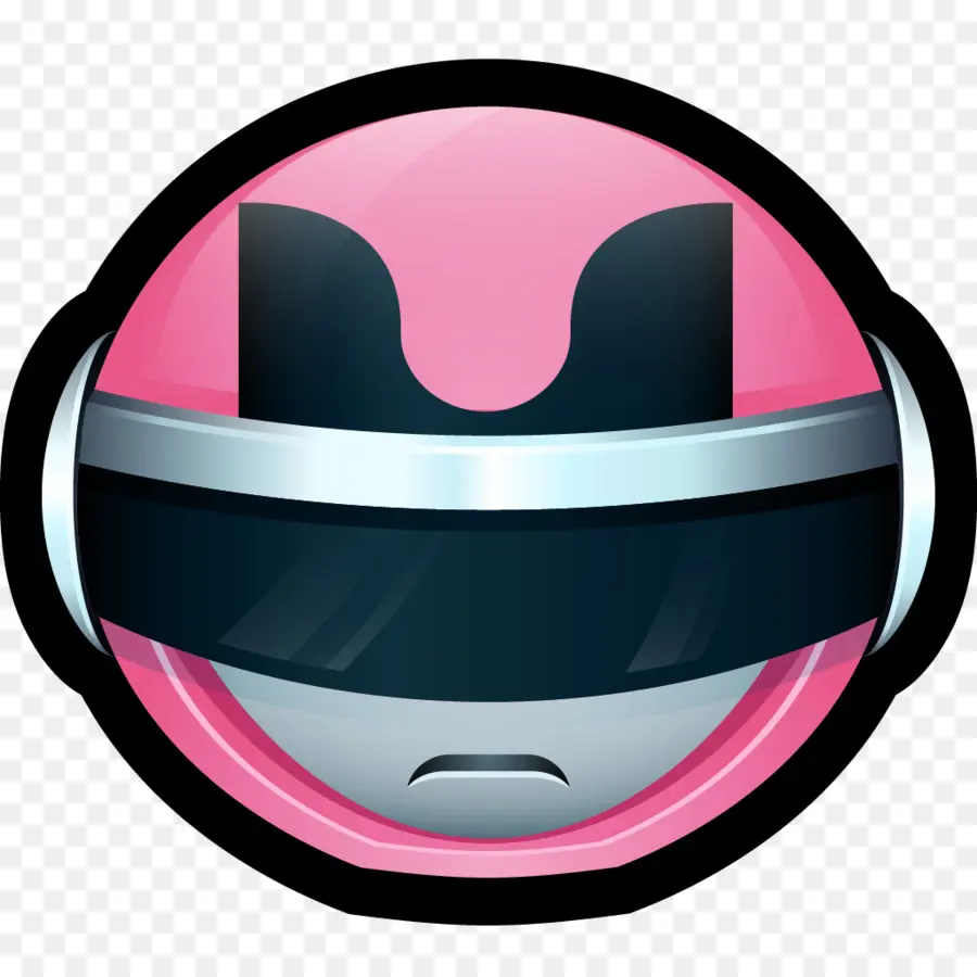 Pembe Robot Yüzü，Kask PNG