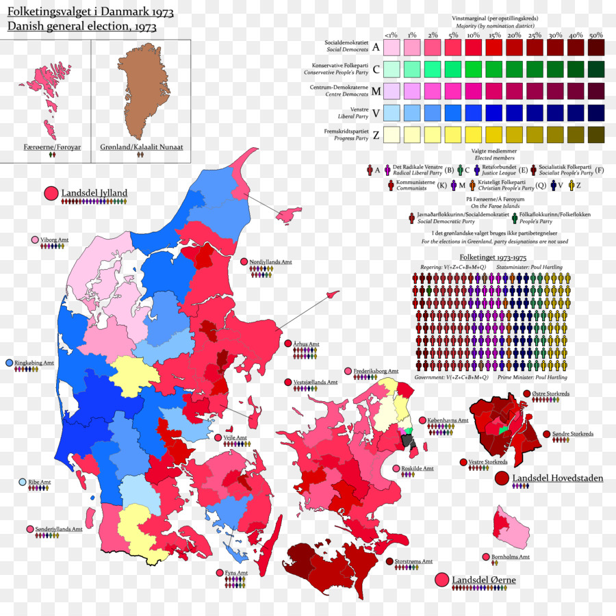 Danimarka Genel Seçimleri 1973，Danimarka Genel Seçim 1971 PNG