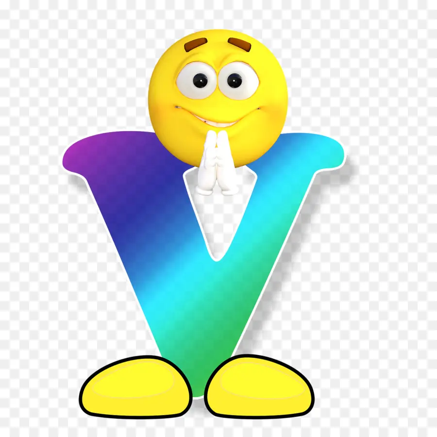 V Ile Gülen Yüz，Emoji PNG