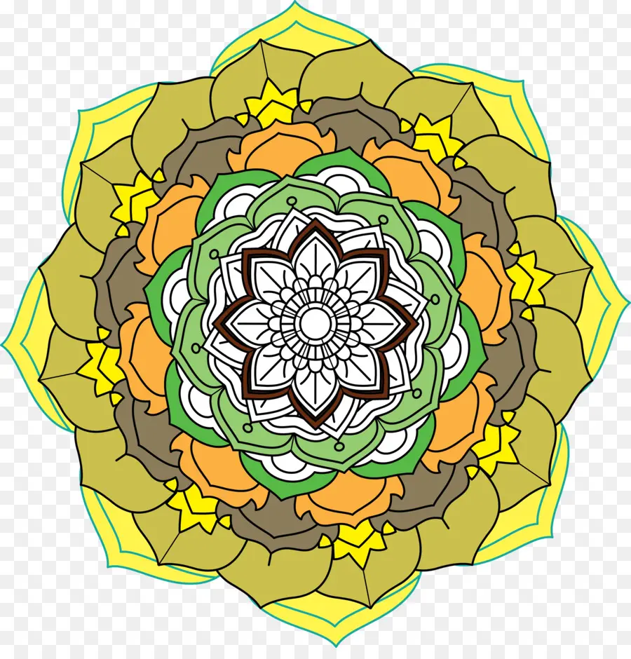 Renkli Mandala，Model PNG