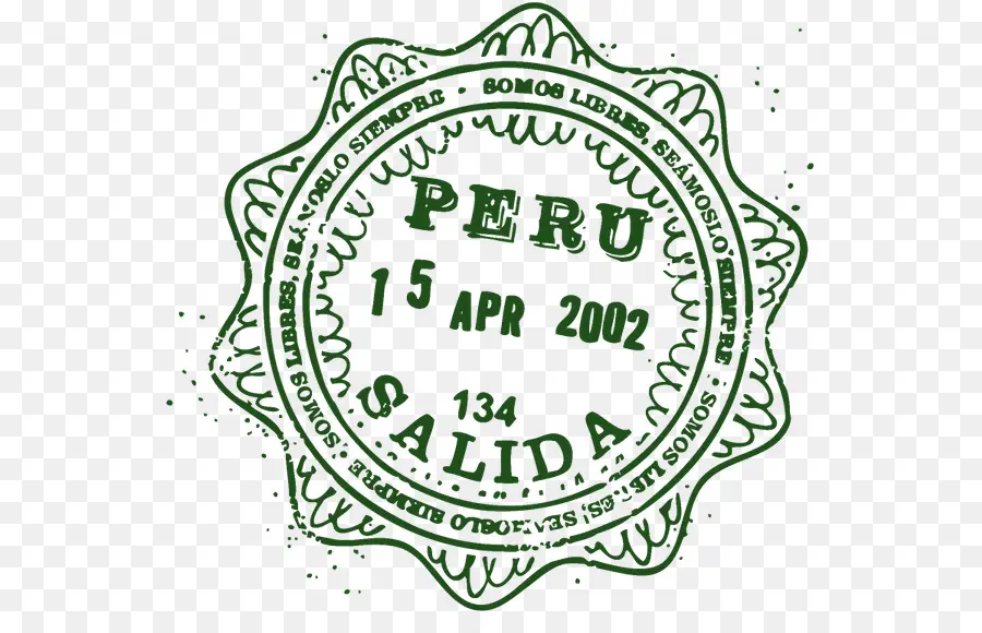 Peru Çıkış Damgası，Pasaport PNG