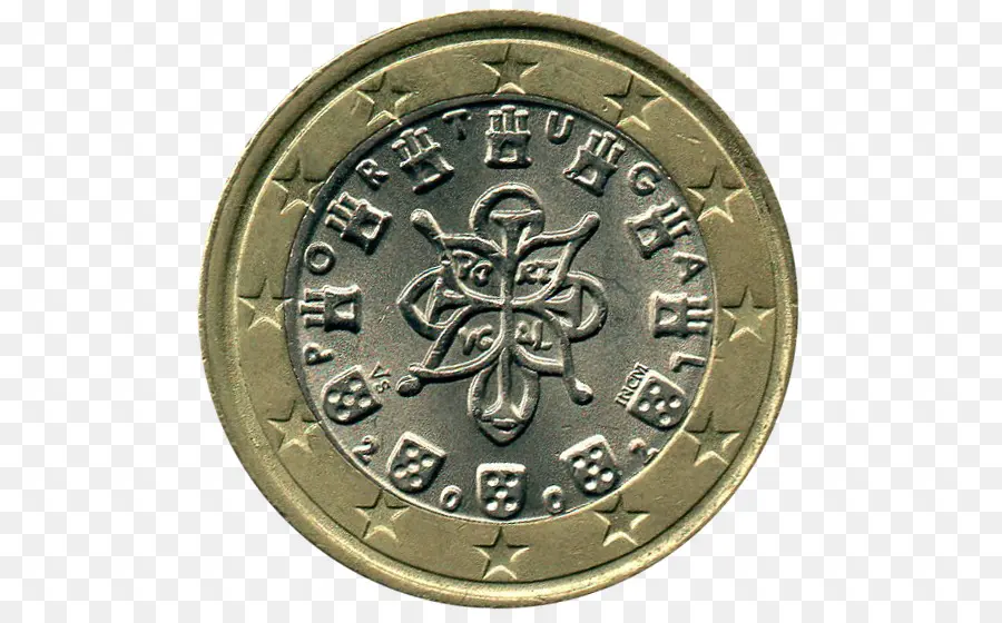 1 Euro Coin，Portekiz Euro Paraları PNG
