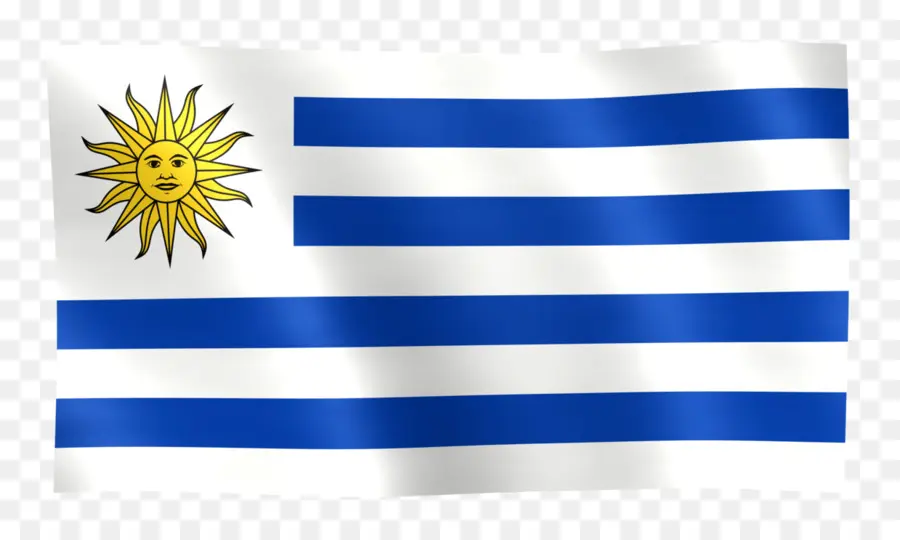 Uruguay Bayrağı，Mavi çizgili PNG